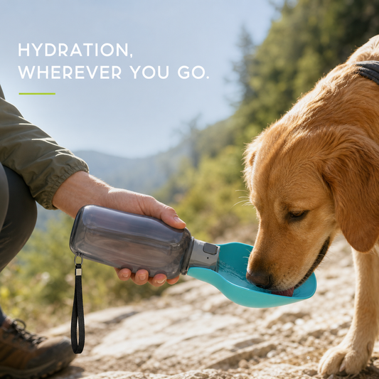 800ml Portable Dog Water Bottle with Foldable Bowl for Large Dogs Outdoors