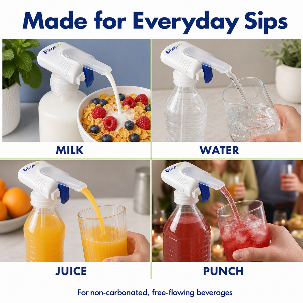 Magic Tap 3-Pack Automatic Drink Dispenser - Convenient Beverage Solution