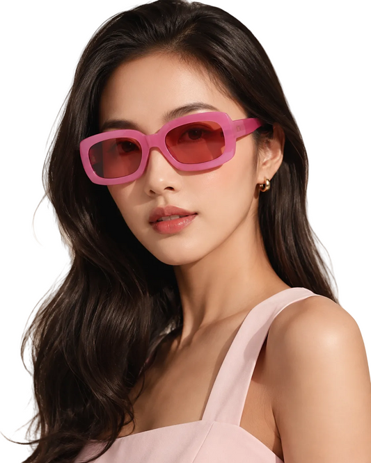 Polycarbonate Frame Rectangle Sunglasses