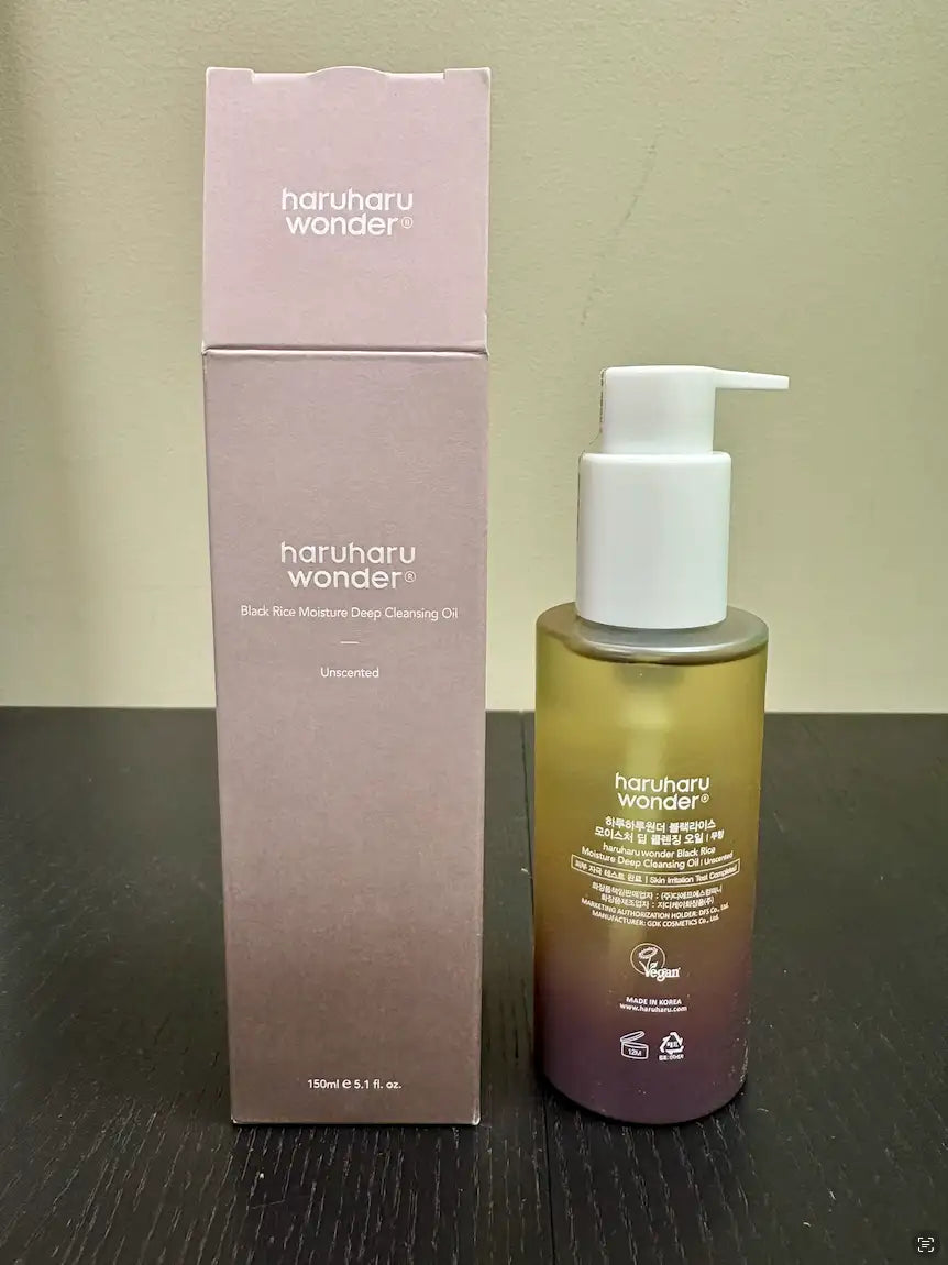 haruharu wonder Black Rice Moisture Deep Cleansing Oil bottle back