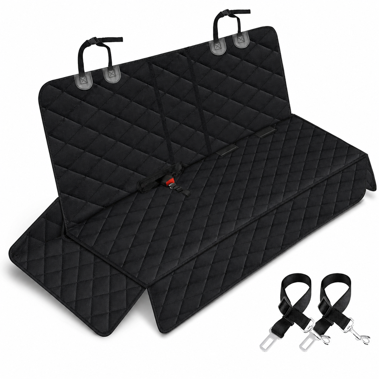 Waterproof Dog Car Back Seat Cover with Armrest Access for SUVs & Trucks