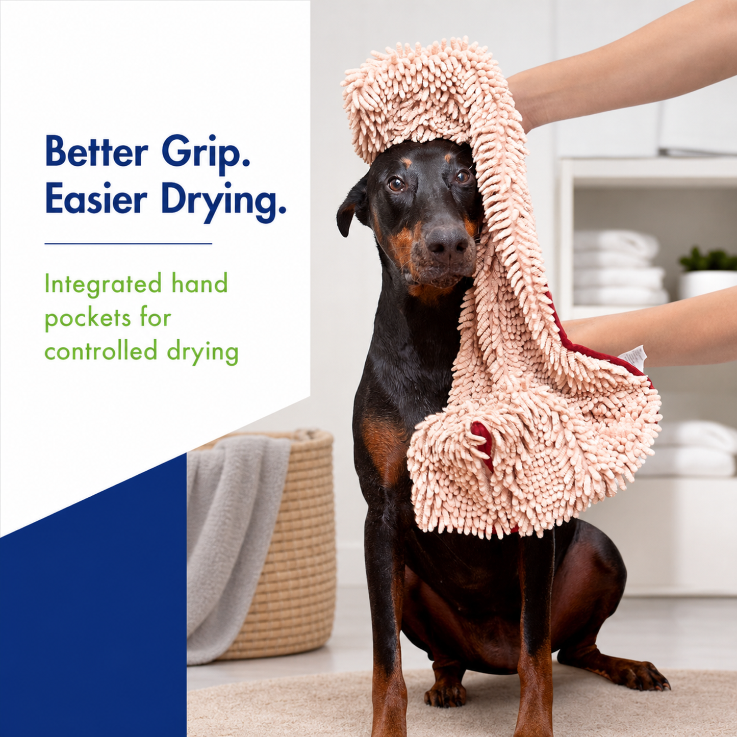 Soggy Doggy Super Shammy Microfiber Dog Towel for Wet Dogs and Muddy Paws
