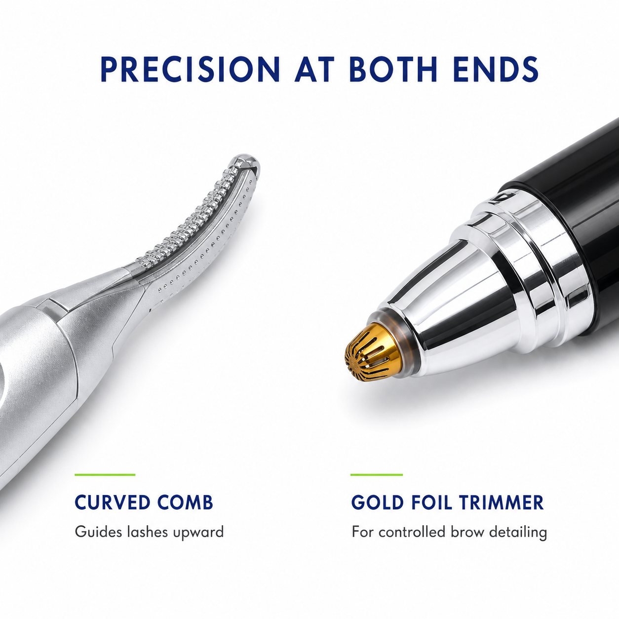 2in1 Electric Eyelash Curling Device Heated Eyebrow Trimmer