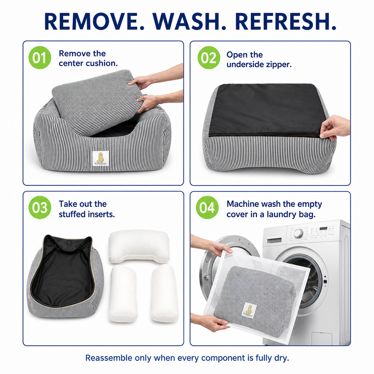 Washable Small Dog Car Booster Seat with Safety Leash and Storage Pockets