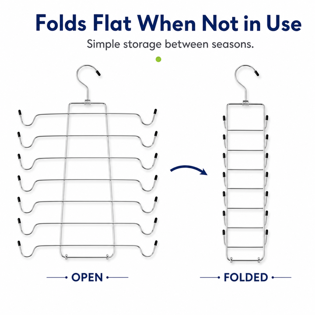 2-Pack Tank Top Hanger with 32 Hooks, Rotating Closet Space Saver