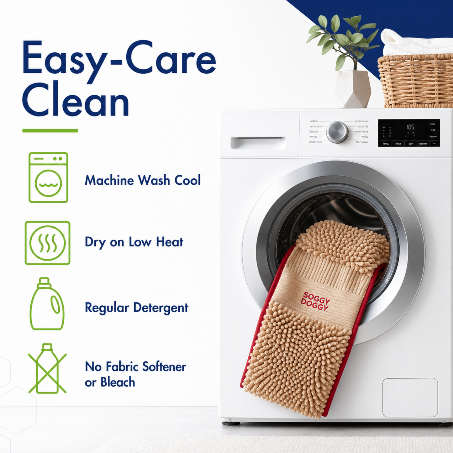 Soggy Doggy Super Shammy Microfiber Dog Towel for Wet Dogs and Muddy Paws
