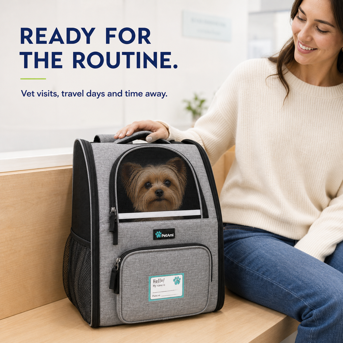 Airline-Approved Pet Backpack Carrier for Dogs & Cats up to 18 lbs, Charcoal, Gray, or  Black