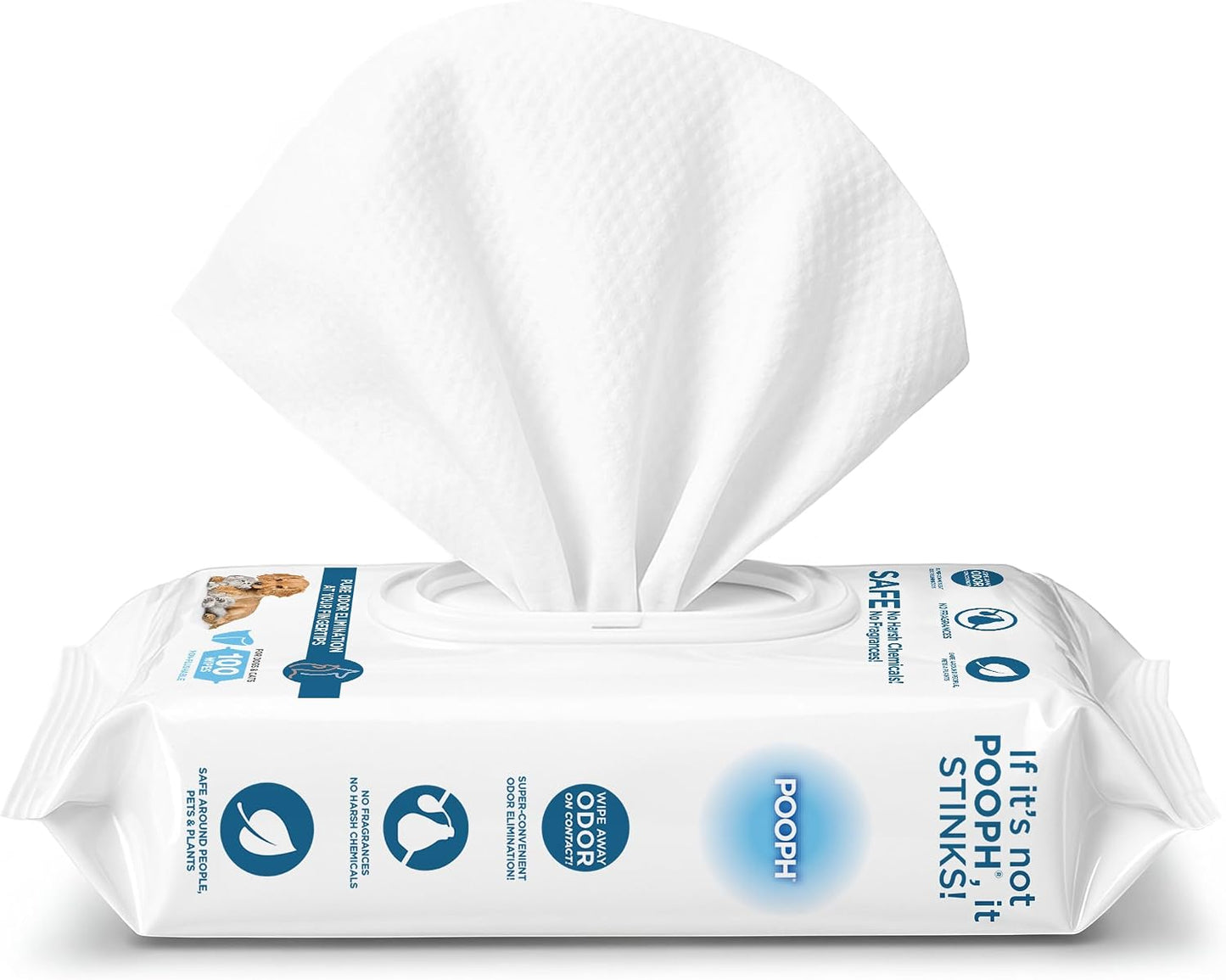 ® Pure Wipes™ Odor Eliminating, Fragrance Free, 100 Count | Fragrance-Free Wipes for Cleaning Paws, Ears, Face, Fur, Crates, and Other Pet Surfaces. Includes 100 Wipes