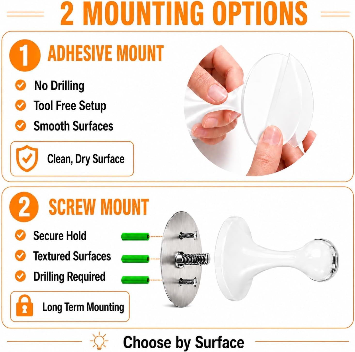 Magnetic Door Stop No Drilling Door Stop with 3D Adhesive Tapes Keep Door Open Door Stainless Steel Screws for Stronger Mount (White)