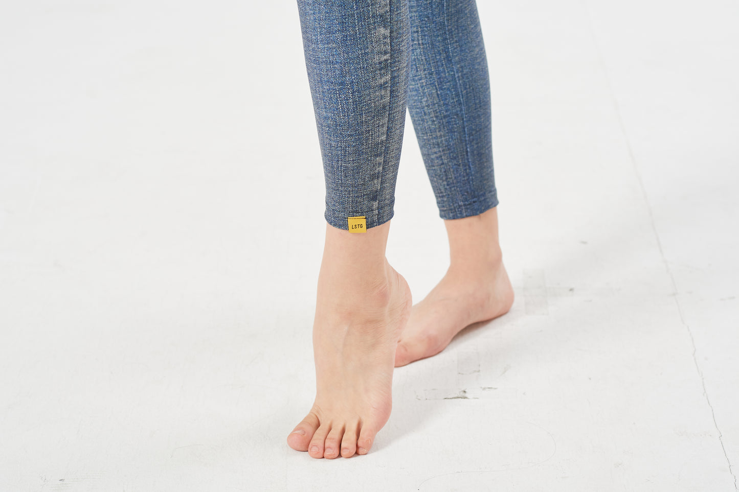 LESTIGE Denim-Look High Waist Leggings – Vintage Wash | Made in Korea | Sizes S–2XL