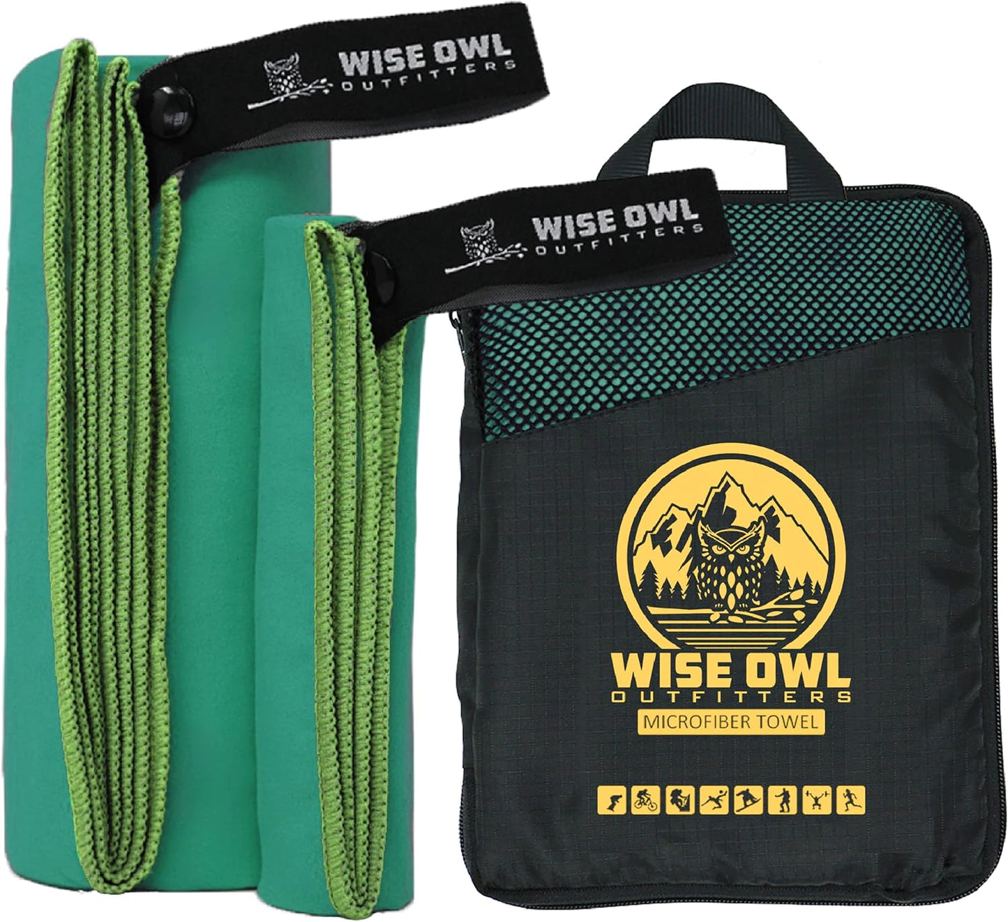 Microfiber Camping Towel - Quick Dry Towel for Travel, Backpacking, Hiking, Beach, Gym & Yoga - Compact, Fast Drying & Lightweight