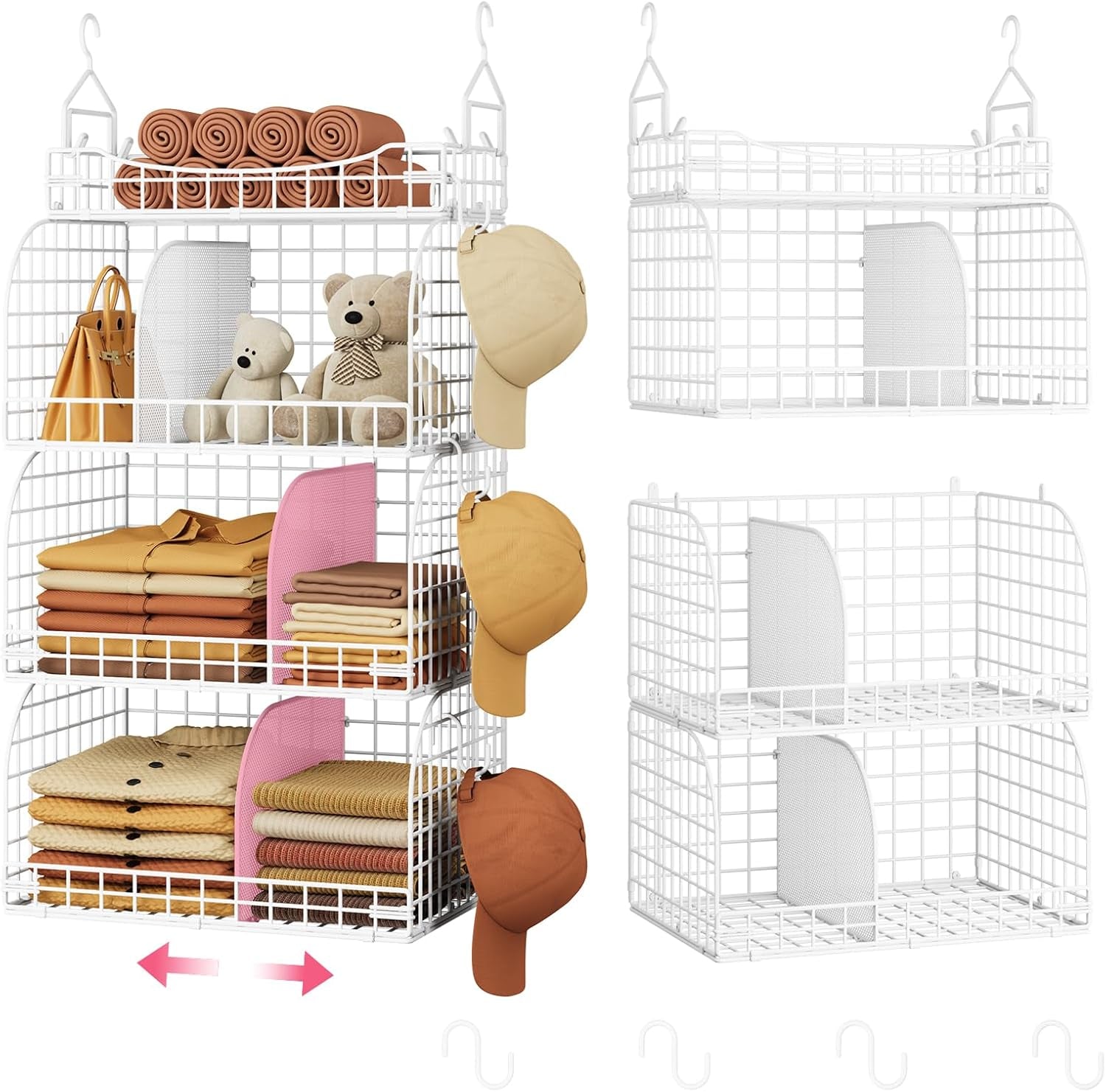 Hat Organizer and Hanging Closet Organizer