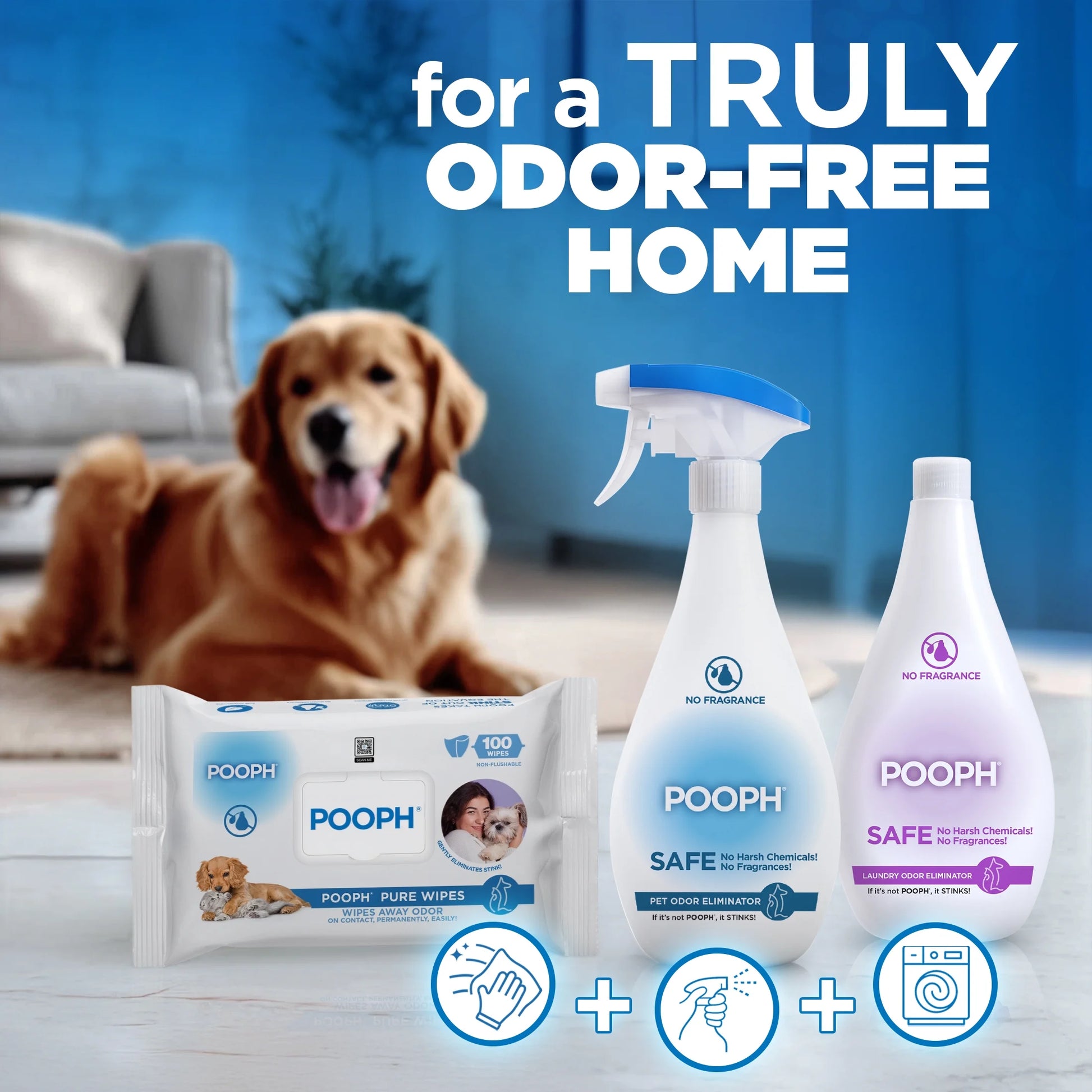 Pet Odor Eliminator Spray, 20 Oz, Fragrance Free, No Harsh Chemicals