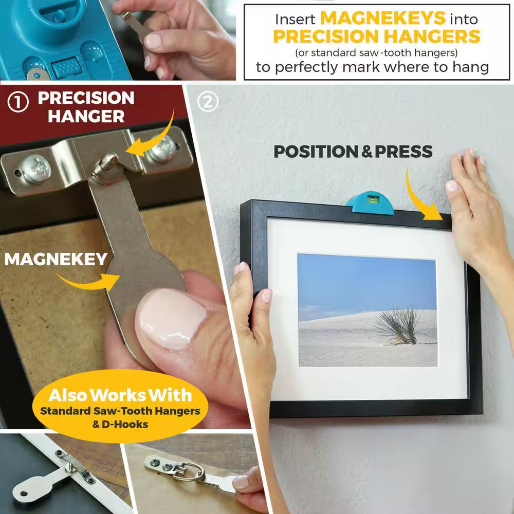 Go Hang It Pro - Picture Hanging and Leveling Tool with Case and Hardware Kit (85-Piece)