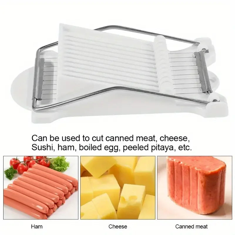 Luncheon Meat Egg Cutter Stainless Steel Multi Function Food Banana Cheese Slicer Kitchen Gadget Professional Deli Meat Cutter