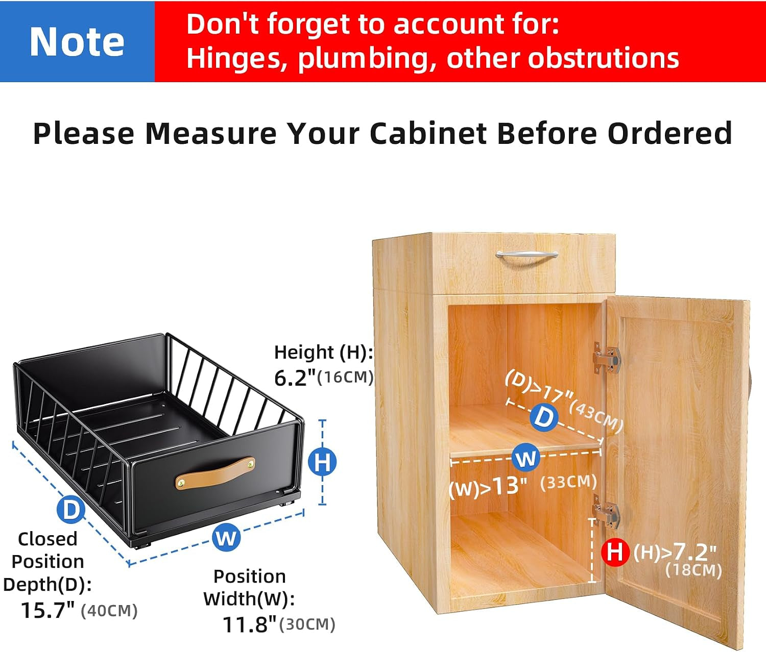 1PC Pull Out Cabinet Organizer+1Pc Pull Out Cabinet Organizer Fixed with Adhesive Nano Film Bundle