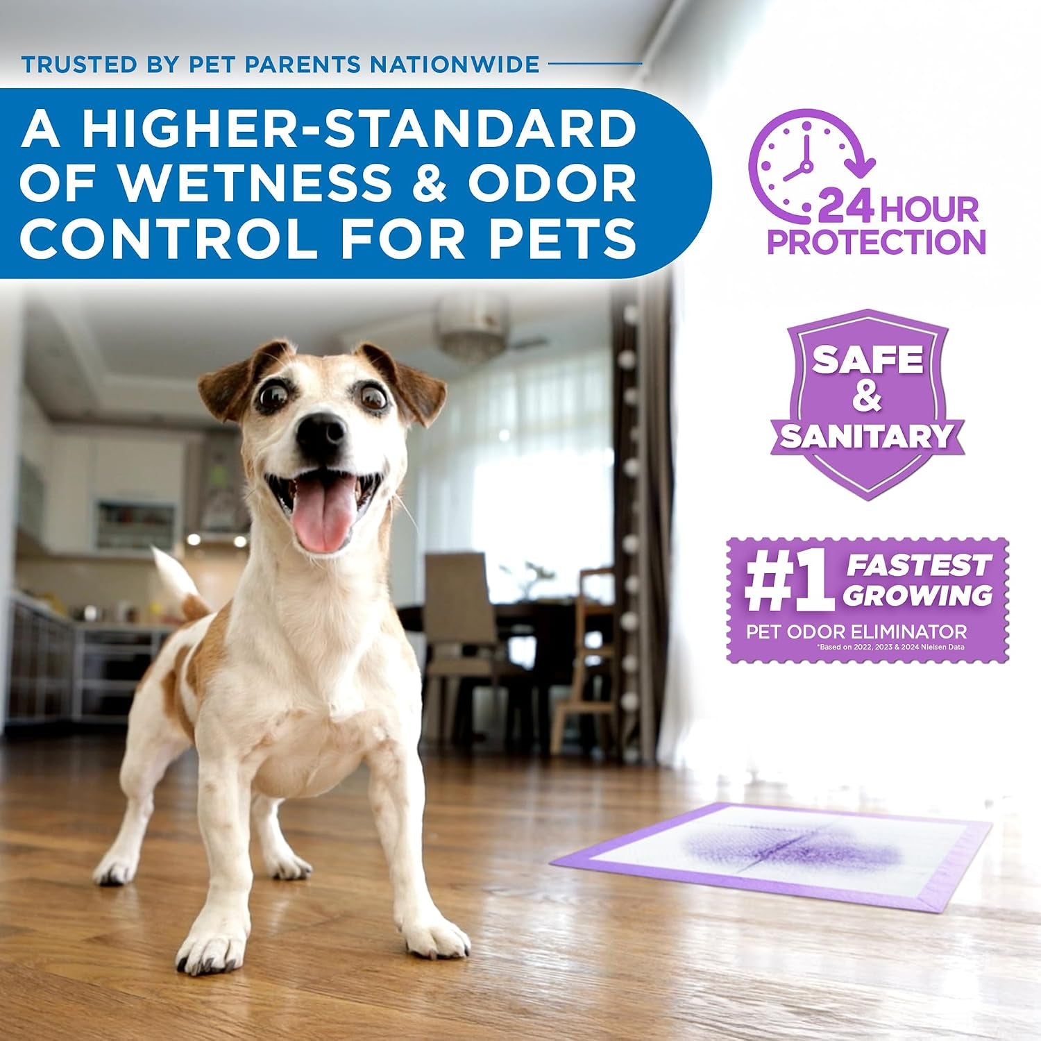 Pooph® Potty Pads™ 24 X 24 In, 25 Count | Disposable Potty Pads with Absorbent Core & Odor Control