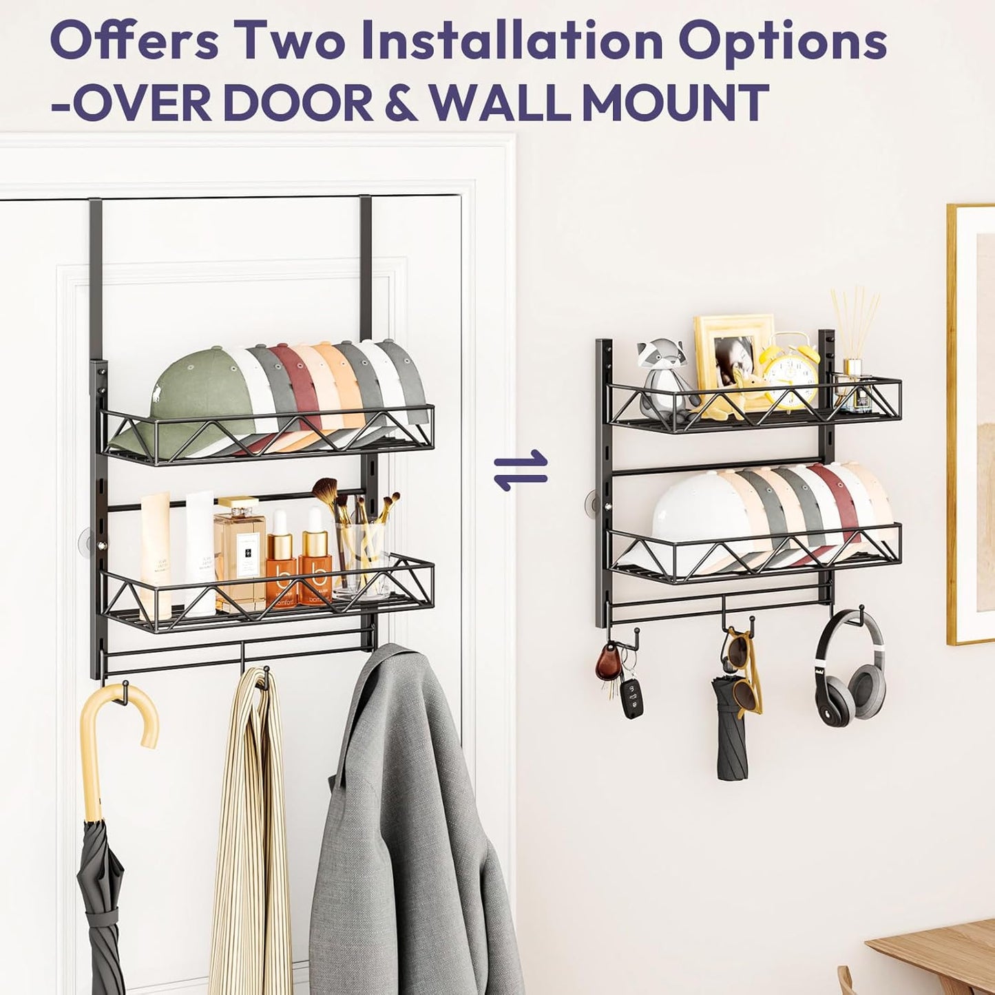 Hat Organizer and Hanging Closet Organizer