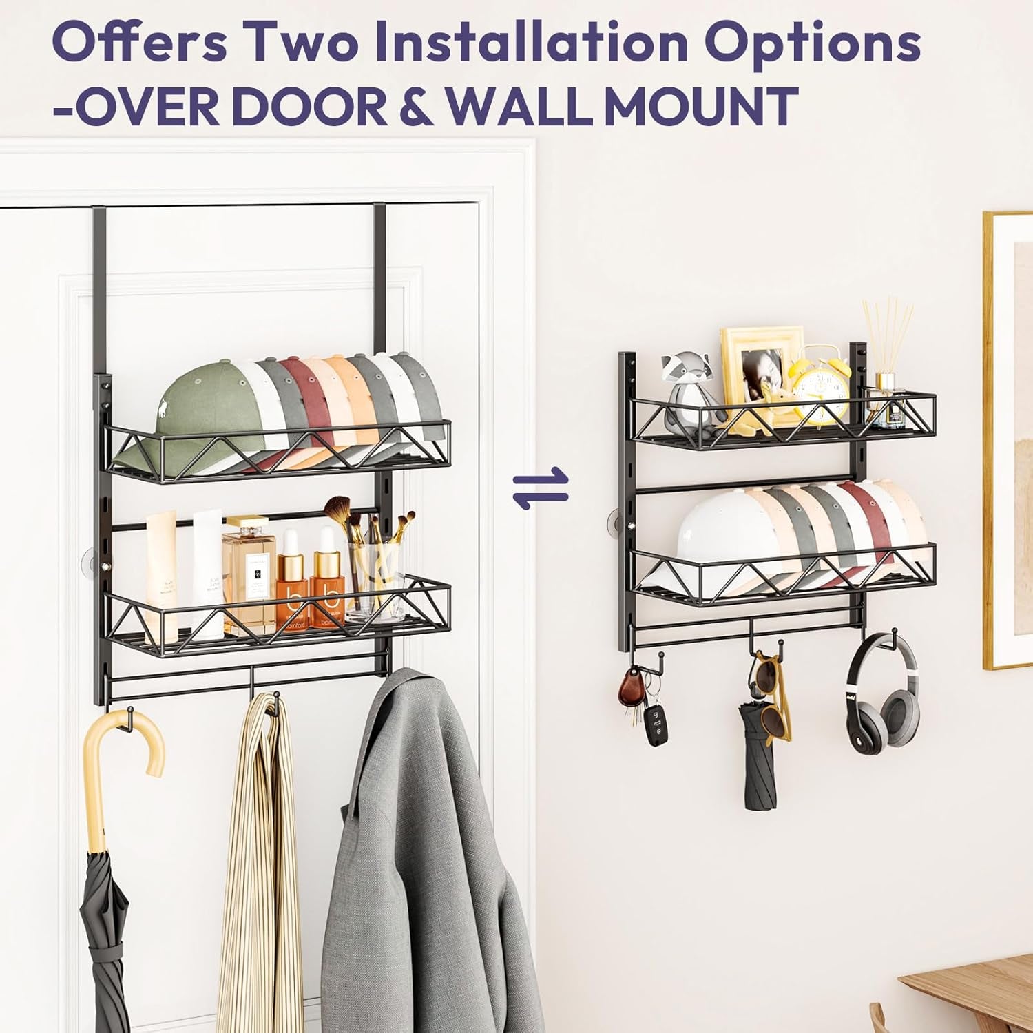 Hat Organizer and Hanging Closet Organizer