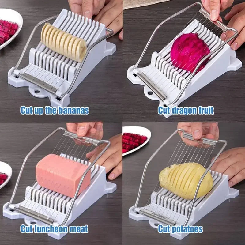 Luncheon Meat Egg Cutter Stainless Steel Multi Function Food Banana Cheese Slicer Kitchen Gadget Professional Deli Meat Cutter