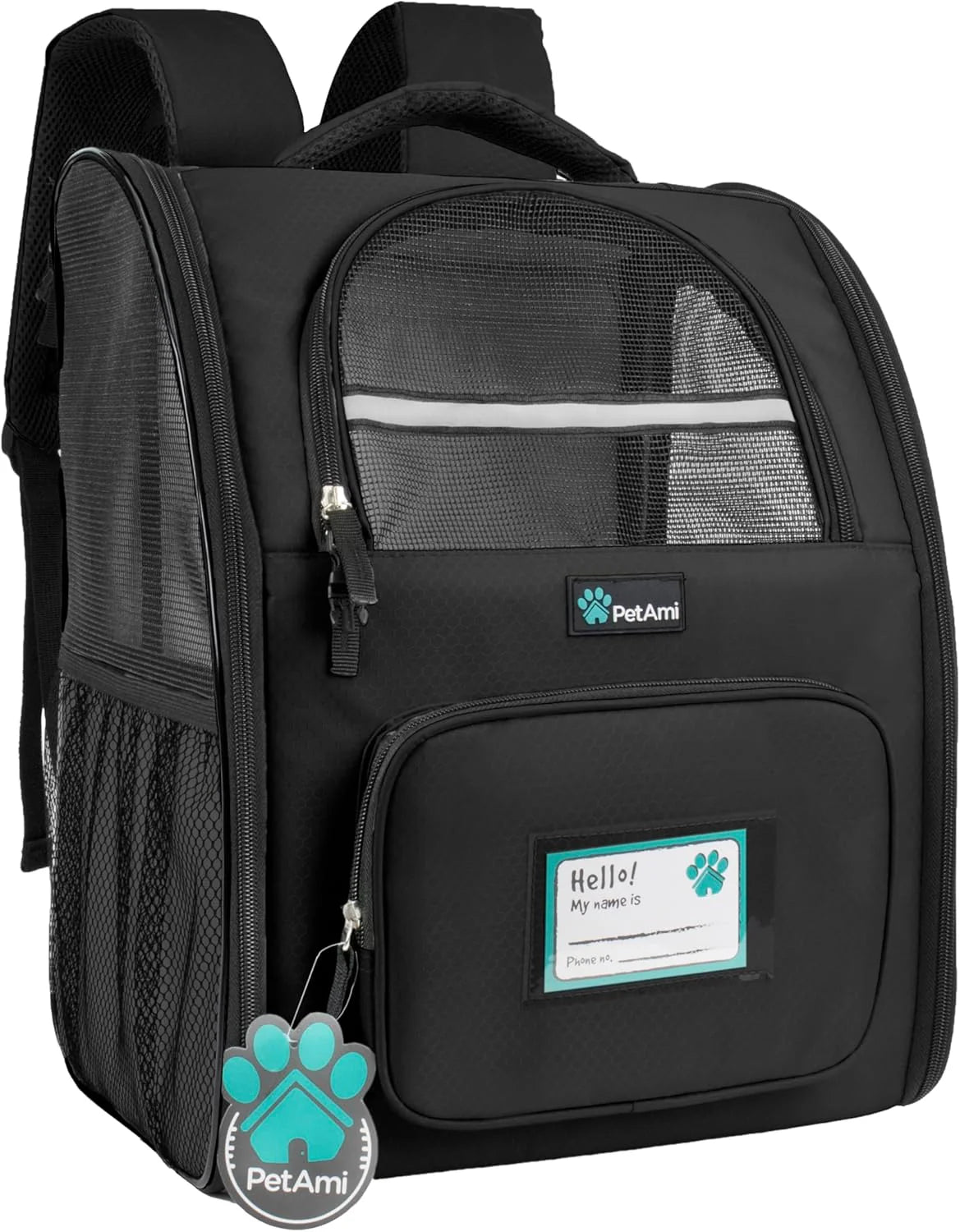 Airline-Approved Pet Backpack Carrier for Dogs & Cats up to 18 lbs, Charcoal, Gray, or  Black
