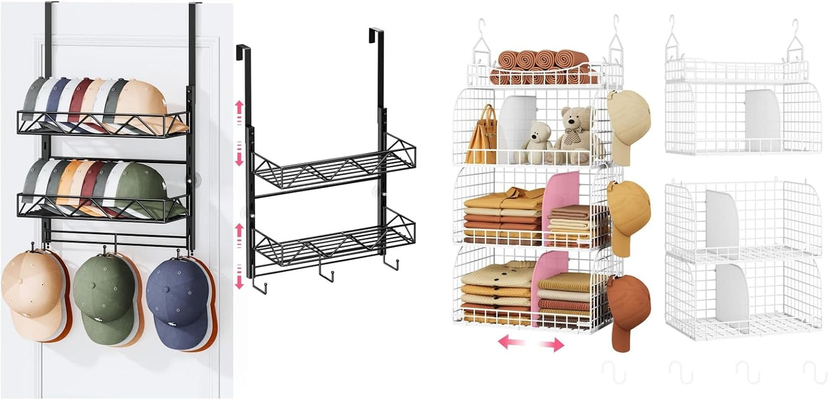 Hat Organizer and Hanging Closet Organizer
