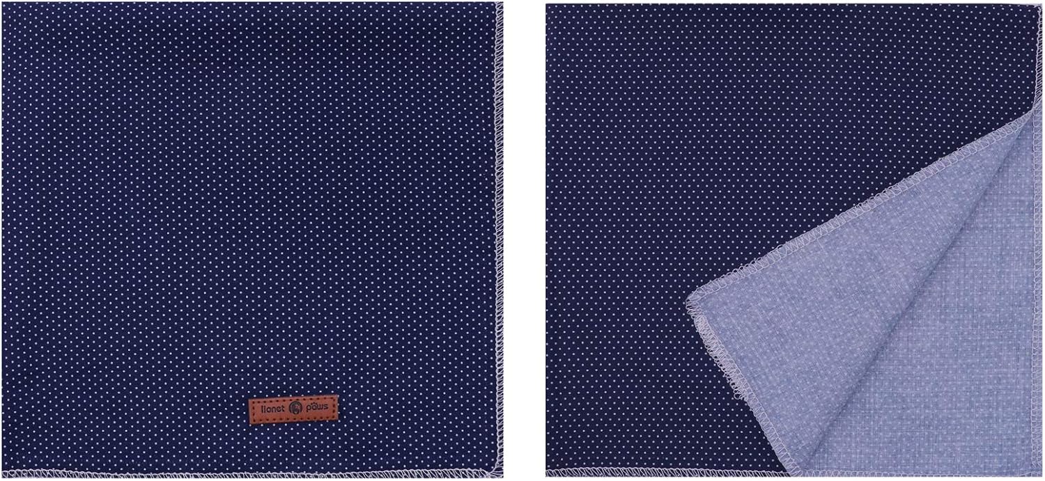 Dog Bandana for Small Medium Large Dogs, Cat Kerchief Blue DOIT, Triangle Bibs Scarf for Girl or Boy