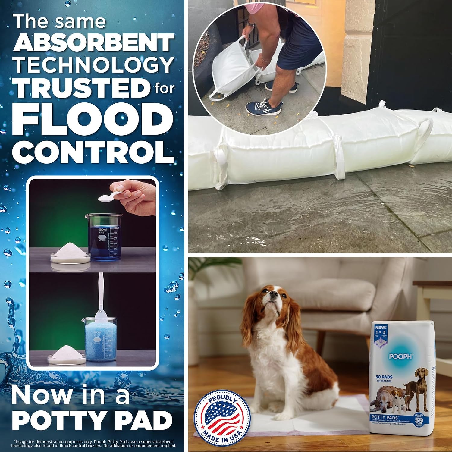 Pooph® Potty Pads™ 24 X 24 In, 25 Count | Disposable Potty Pads with Absorbent Core & Odor Control