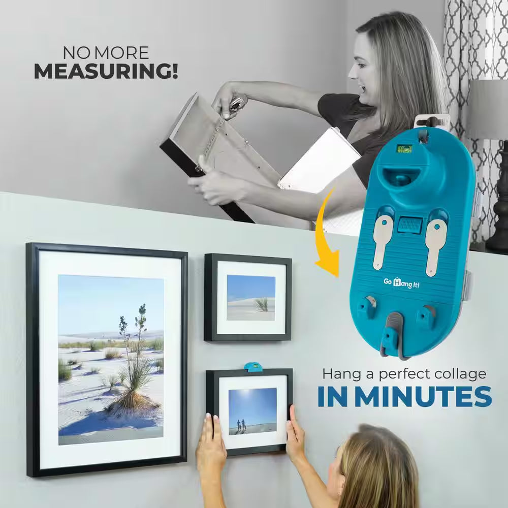 Go Hang It Pro - Picture Hanging and Leveling Tool with Case and Hardware Kit (85-Piece)