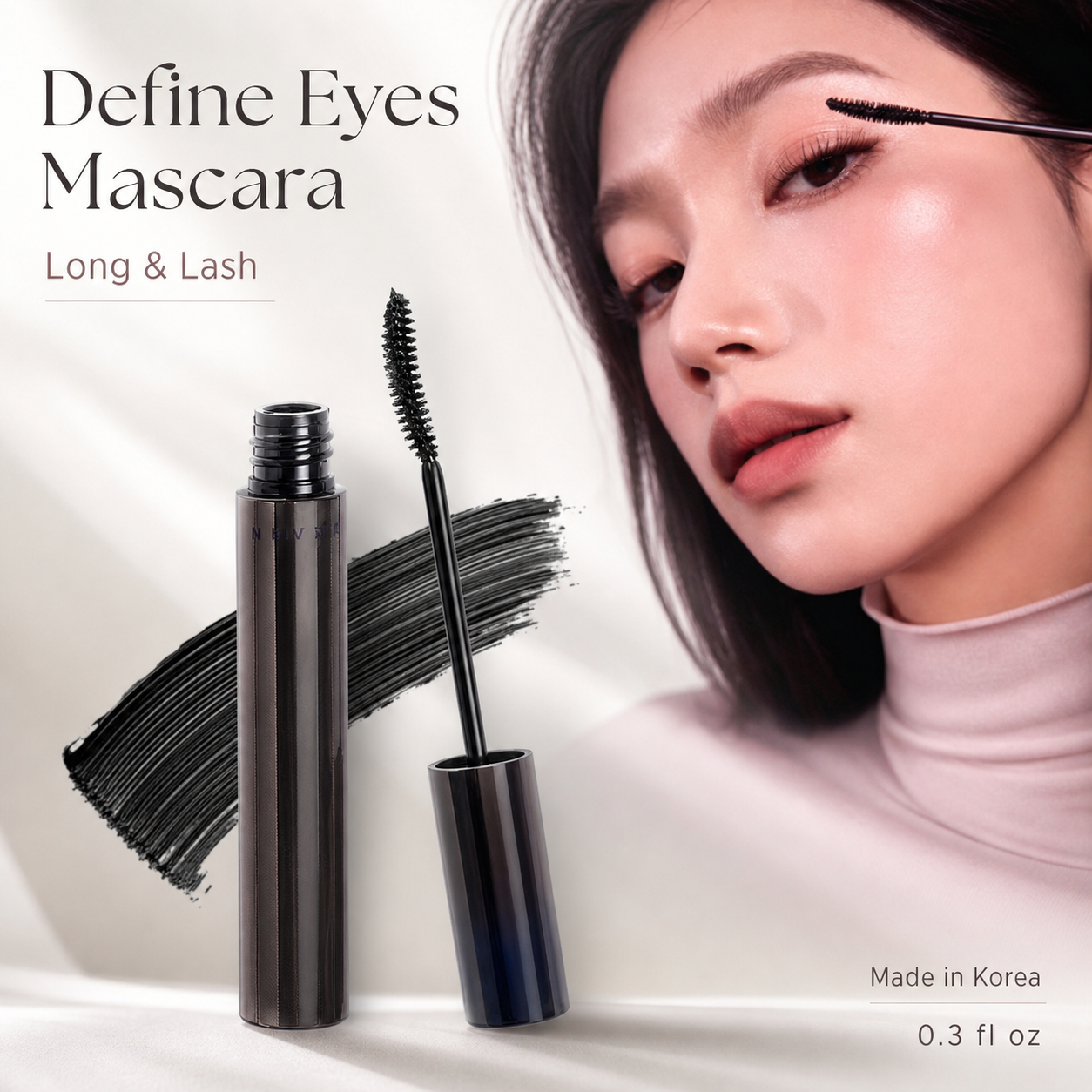HEAVY MAKEUP Define Eyes Mascara Long&Lash | No Smudging No Clumping | Korean Eye Makeup