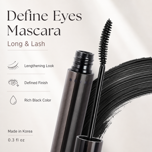 HEAVY MAKEUP Define Eyes Mascara Long&Lash | No Smudging No Clumping | Korean Eye Makeup