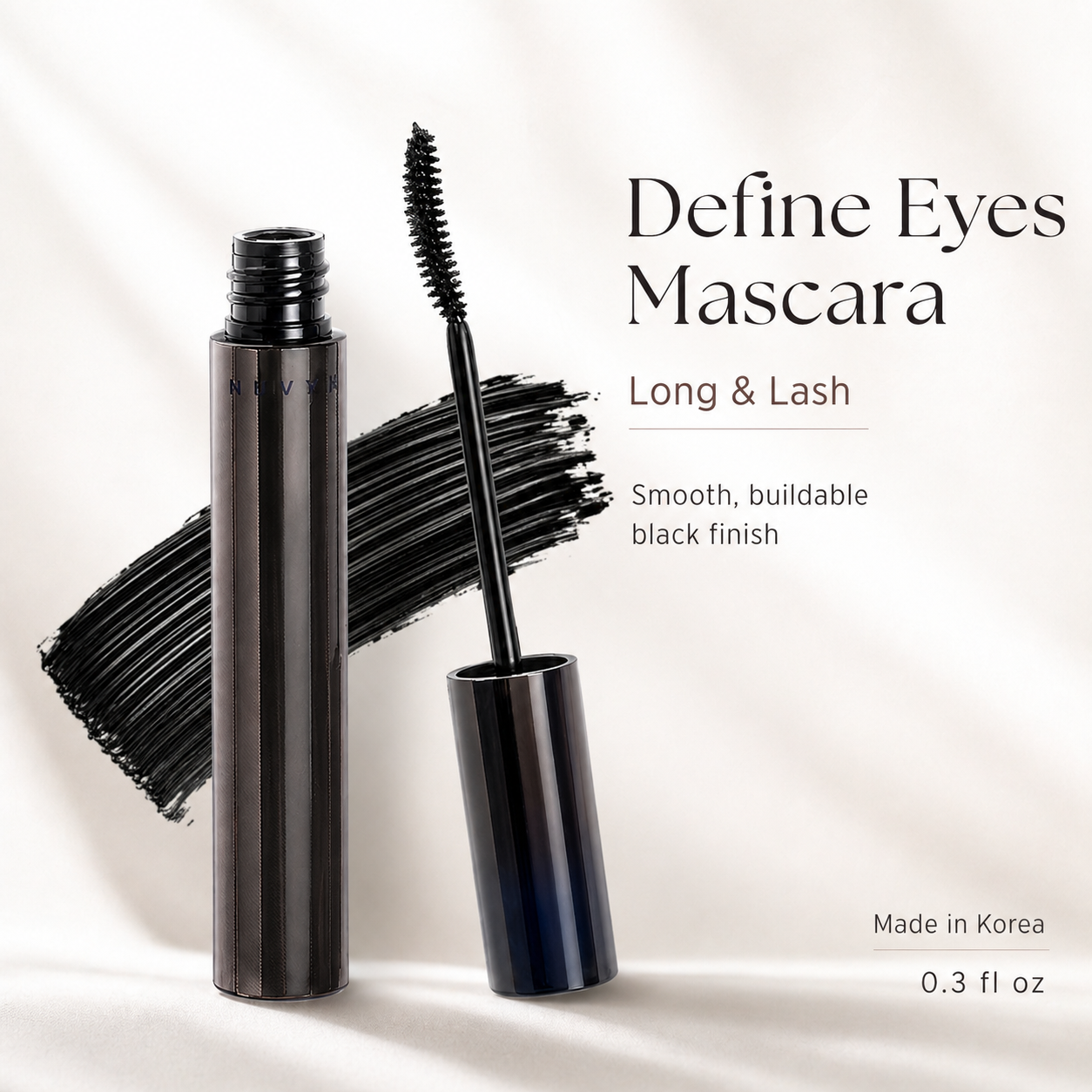 HEAVY MAKEUP Define Eyes Mascara Long&Lash | No Smudging No Clumping | Korean Eye Makeup