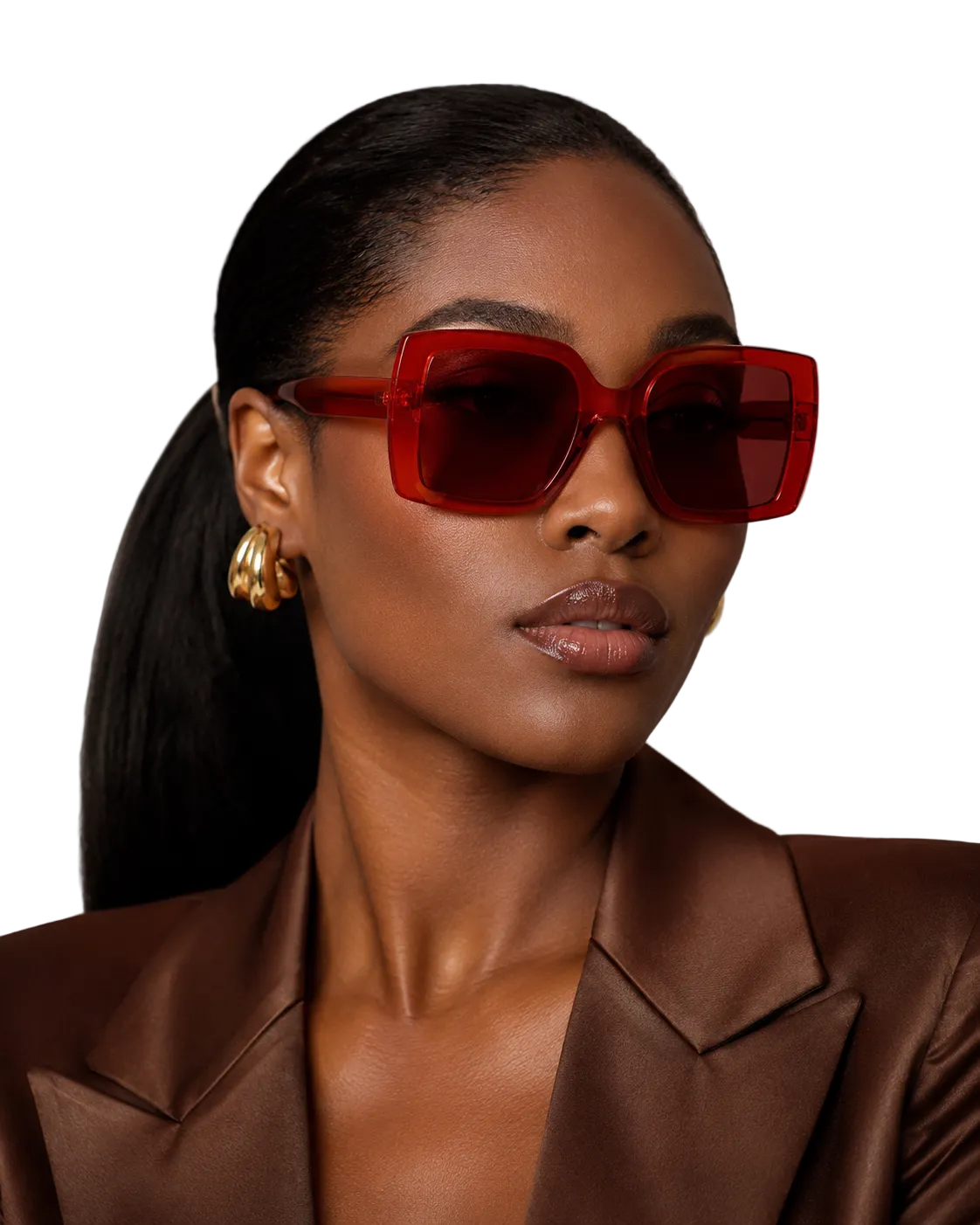 Acetate Lens Square Sunglasses