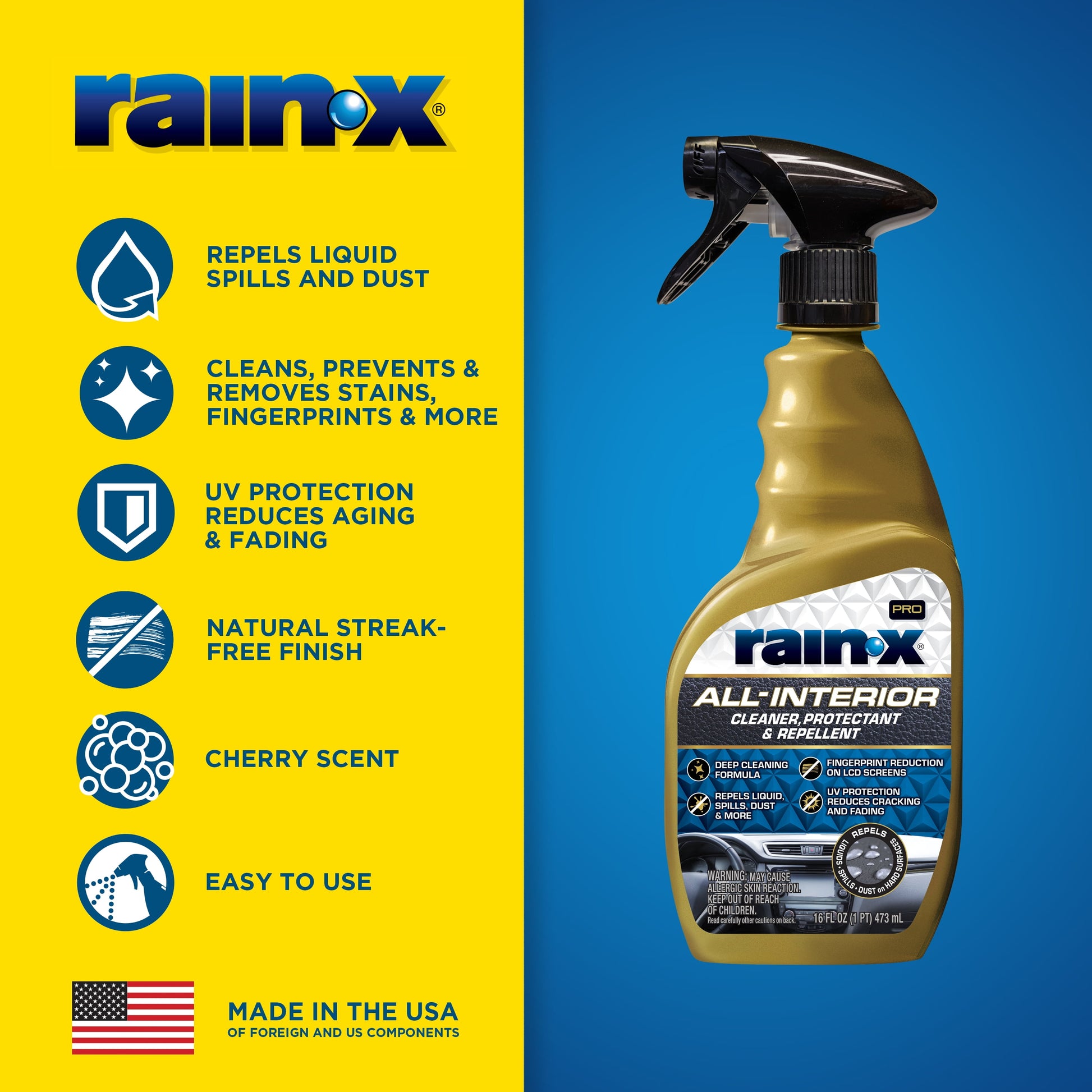 (2 Pack)  Pro All Interior Cleaner, Protectant & Repellent, 16Oz