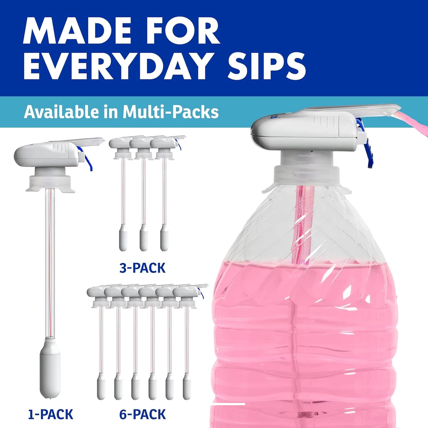 3-Pack Automatic Drink Dispenser - Convenient White Beverage Solution
