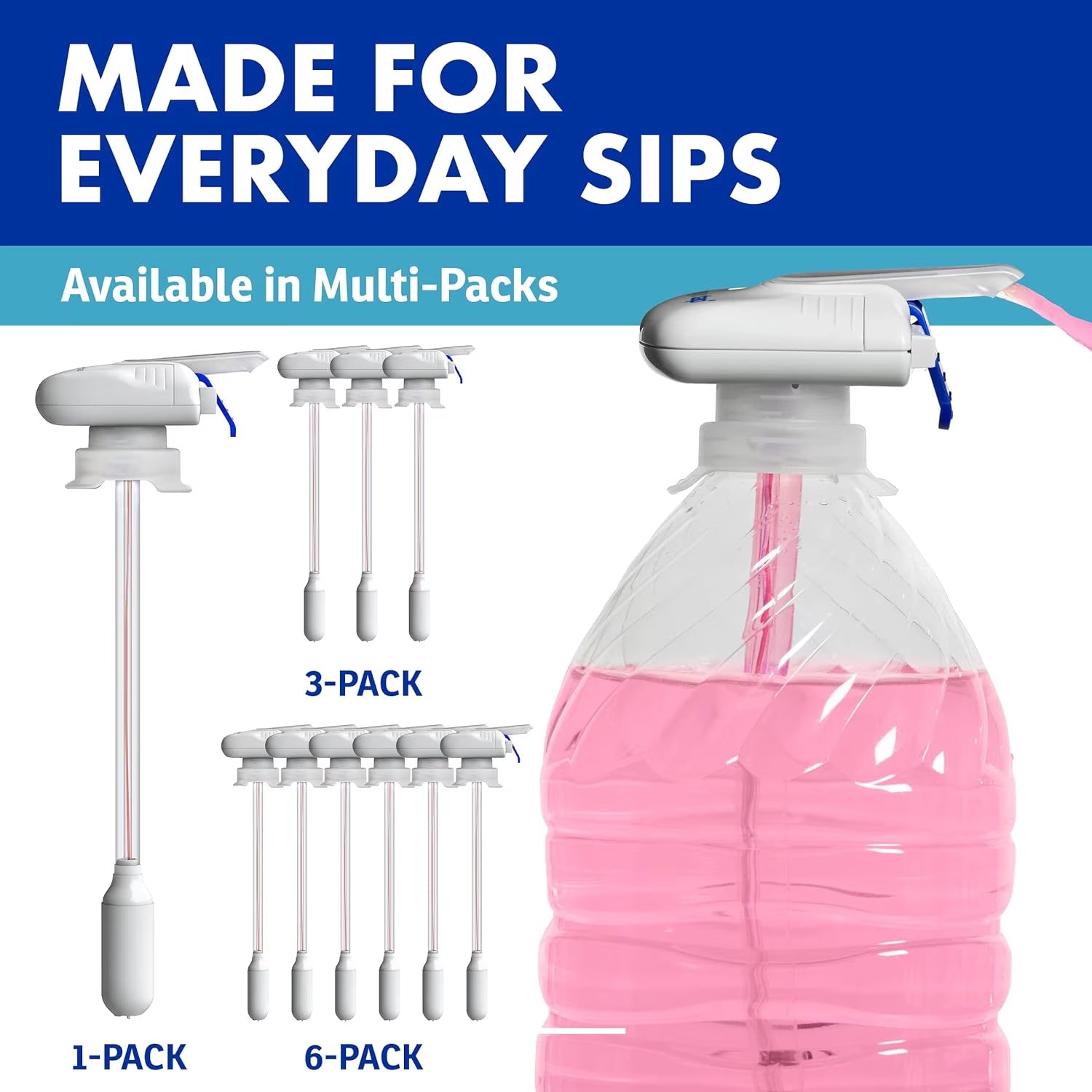 3-Pack Automatic Drink Dispenser - Convenient White Beverage Solution
