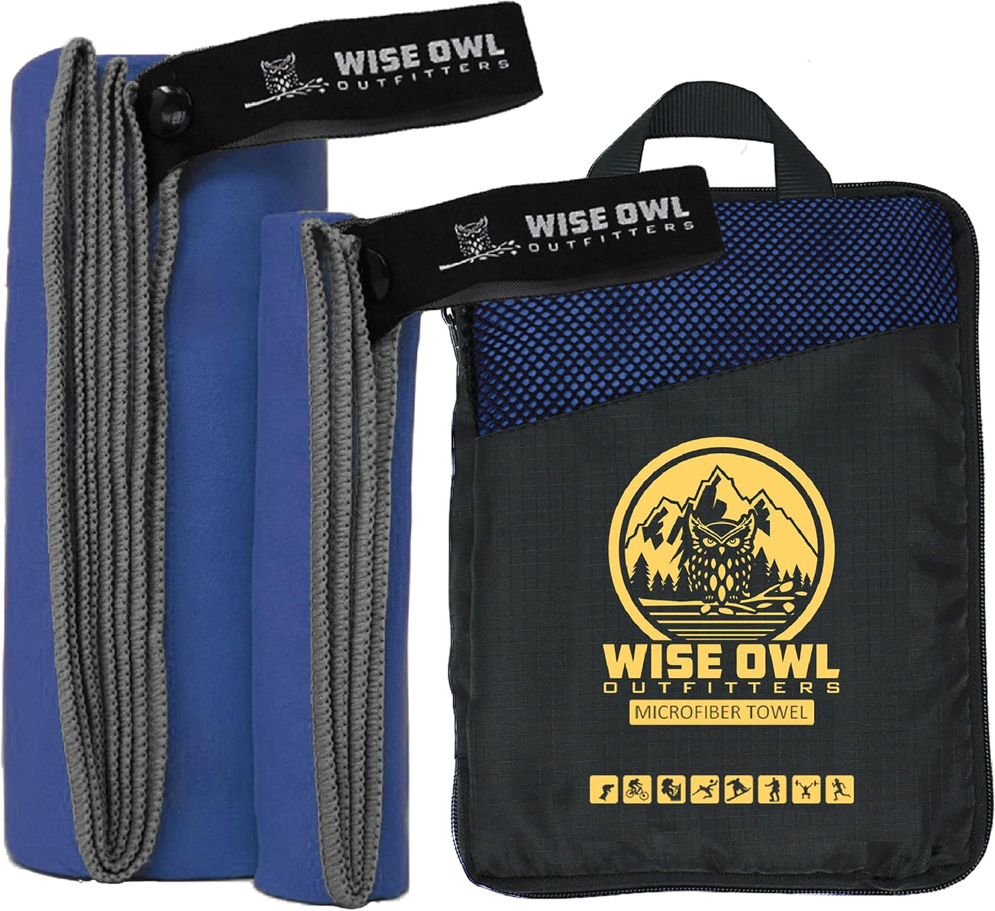 Microfiber Camping Towel - Quick Dry Towel for Travel, Backpacking, Hiking, Beach, Gym & Yoga - Compact, Fast Drying & Lightweight