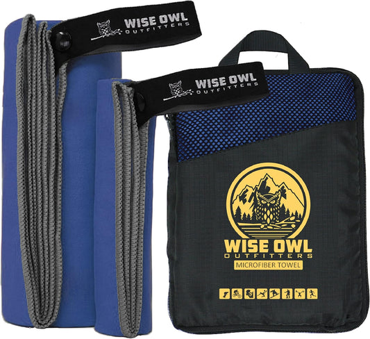 Microfiber Camping Towel - Quick Dry Towel for Travel, Backpacking, Hiking, Beach, Gym & Yoga - Compact, Fast Drying & Lightweight
