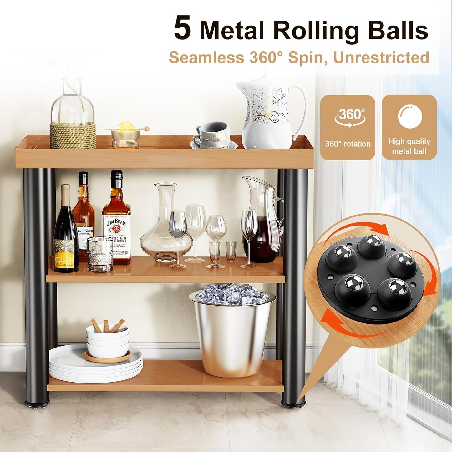 Self Adhesive Caster Wheel 2 Inch, 360° Swivel Universal Wheels, Mini Adhesive Caster Wheels, Low Profile Swivel Wheels for Furniture,Storage Box,Coffee Maker,Pc (4 Pcs, Black)