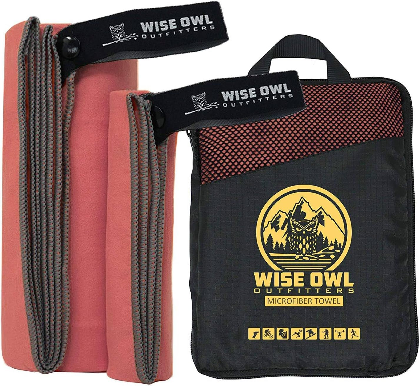 Microfiber Camping Towel - Quick Dry Towel for Travel, Backpacking, Hiking, Beach, Gym & Yoga - Compact, Fast Drying & Lightweight
