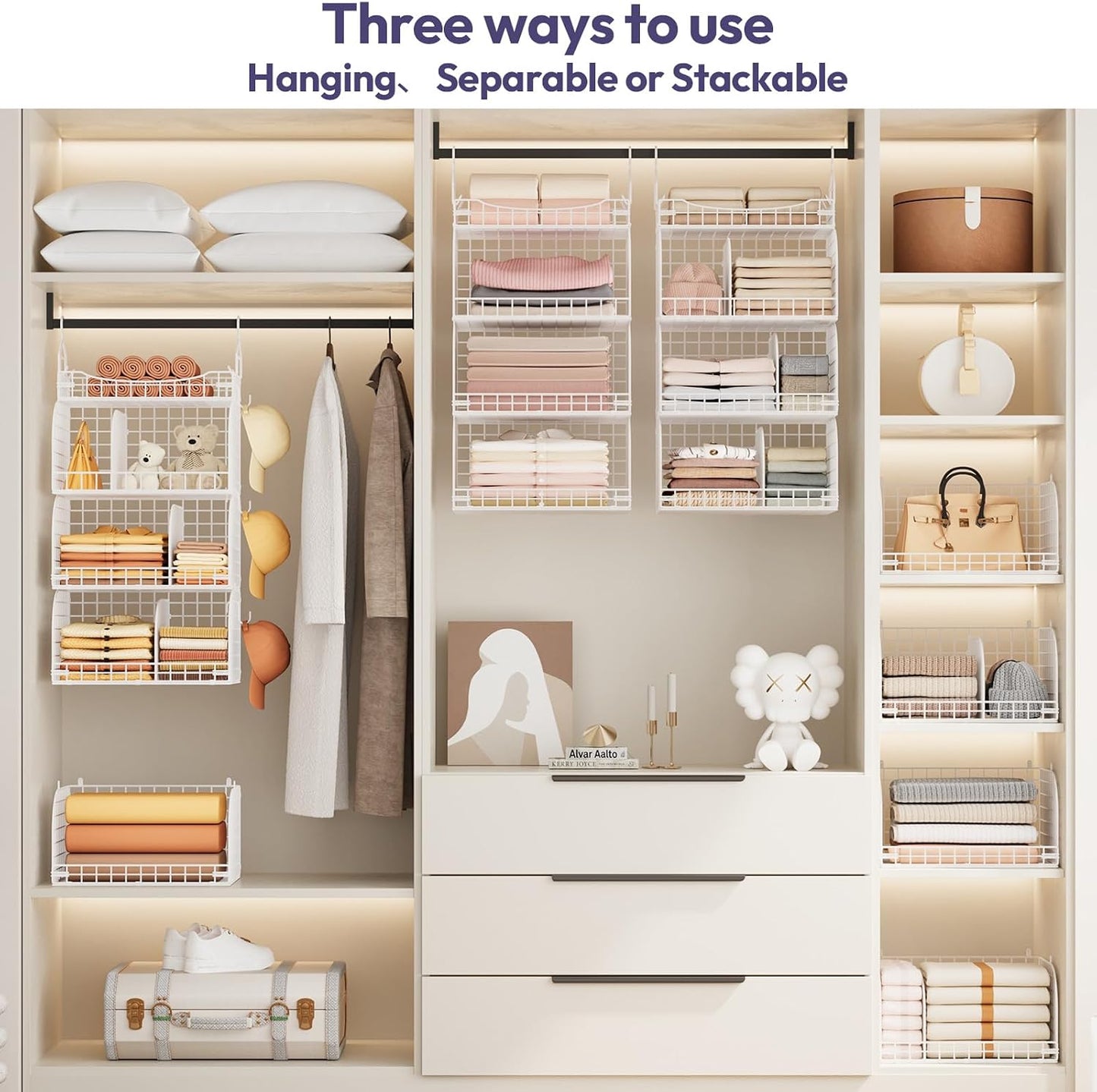 Hat Organizer and Hanging Closet Organizer