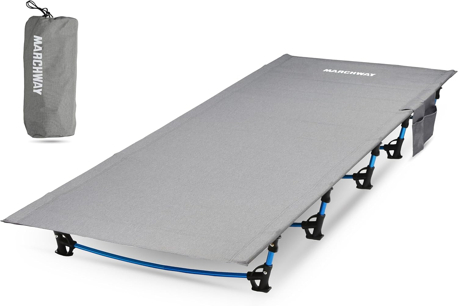 Ultralight Folding Tent Camping Cot Bed, Portable Compact for Outdoor Travel, Base Camp, Hiking, Mountaineering, Lightweight Backpacking (Grey)