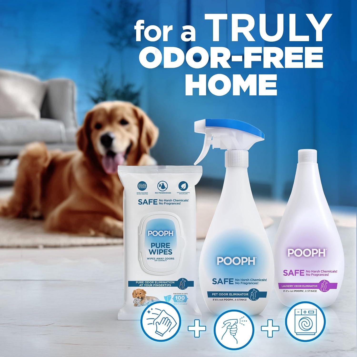 ® Pure Wipes™ Odor Eliminating, Fragrance Free, 100 Count | Fragrance-Free Wipes for Cleaning Paws, Ears, Face, Fur, Crates, and Other Pet Surfaces. Includes 100 Wipes