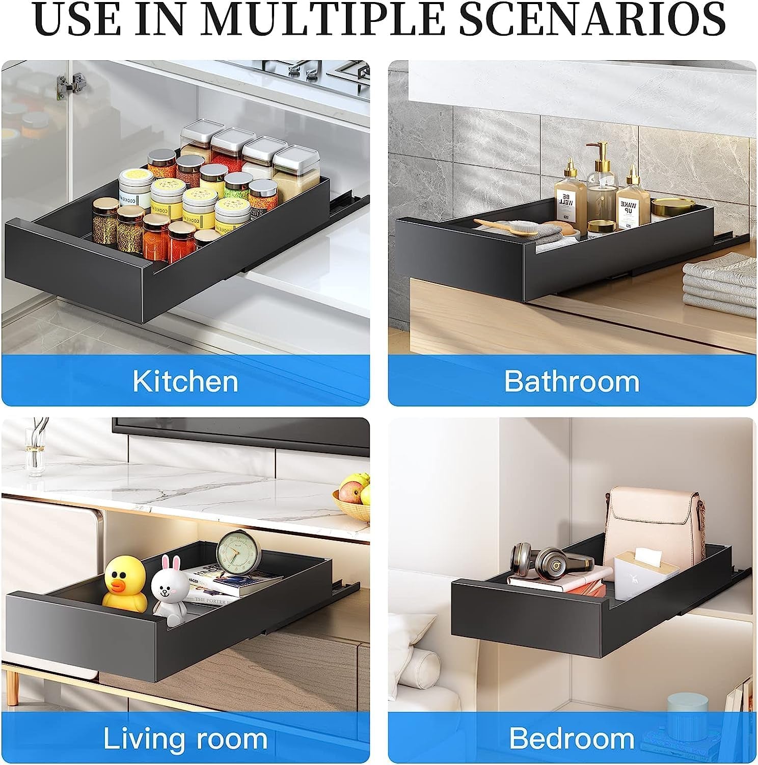 1PC Pull Out Cabinet Organizer+ 1PC Pull Out Cabinet Organizer Bundle