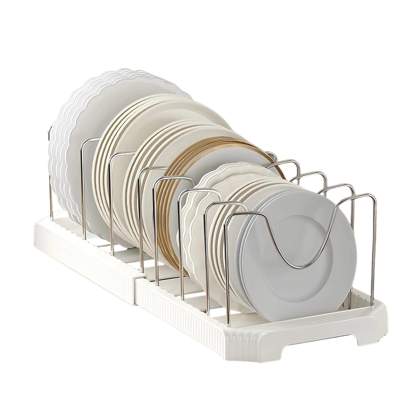 2-Pack Extendable Pull-Out Cabinet Drawers for Cookware with Nano Adhesive